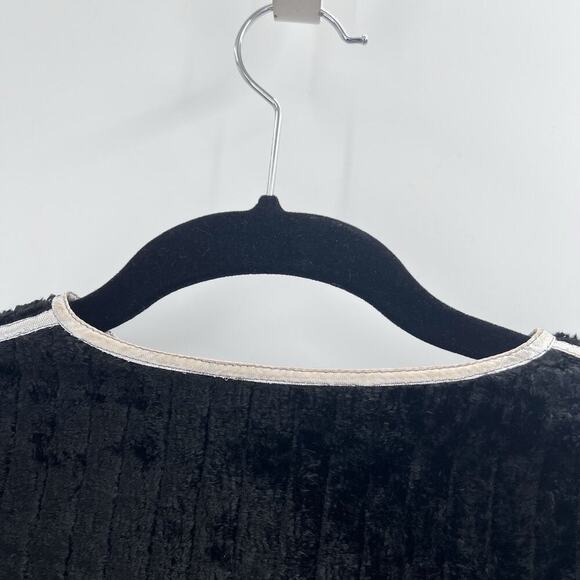 Vintage Bespoke Custom Black Crushed Velvet & Metallic Dress & Jacket - Picture 13 of 13